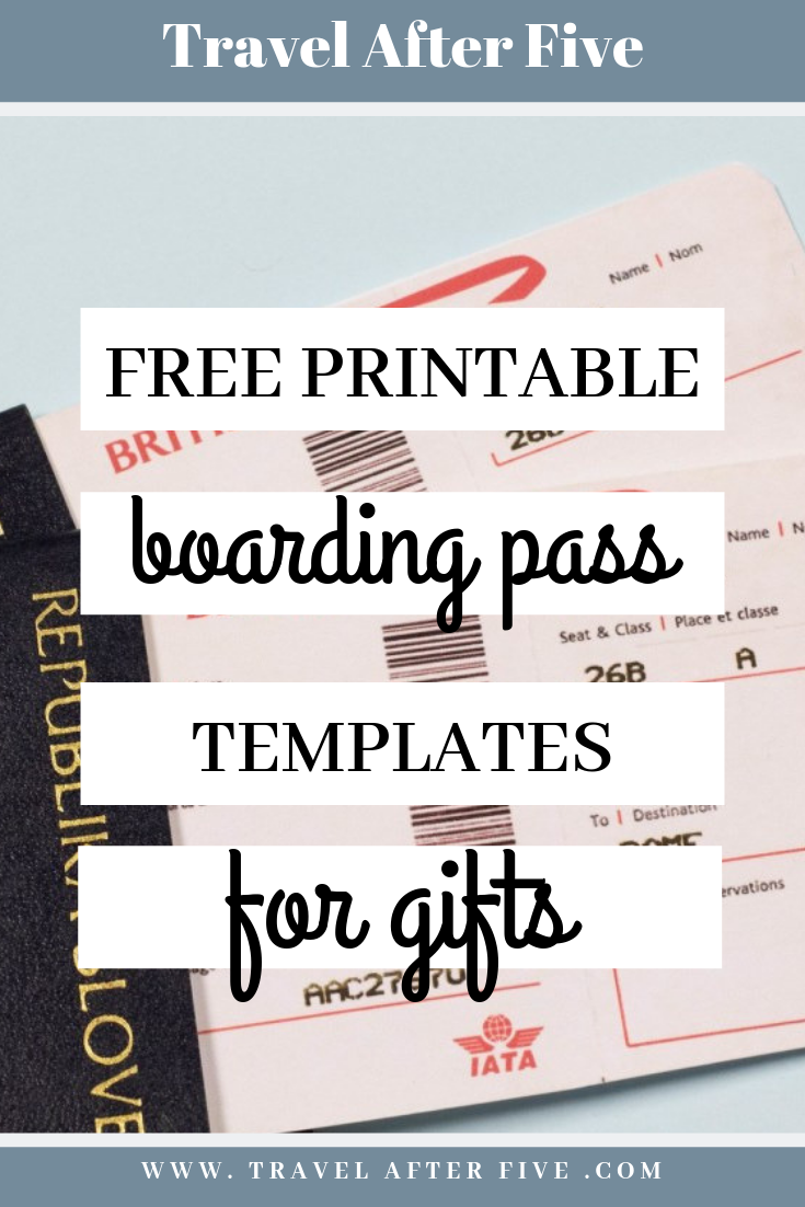 Free Printable Boarding Pass Template For Gift Printable Templates